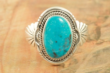 Genuine Candelaria Turquoise Sterling Silver Ring